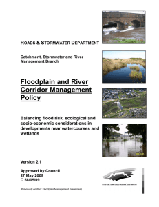Floodplain and River Corridor Management Policy