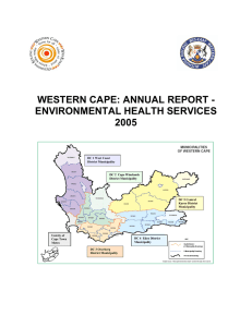 WESTERN CAPE: ANNUAL REPORT - ENVIRONMENTAL HEALTH SERVICES 2005