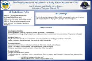 The Development and Validation of a Study Abroad Assessment Tool