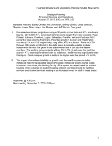 Financial Structure and Operations meeting minutes 10/27/2015 Strategic Planning