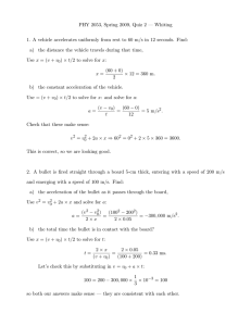 PHY 2053, Spring 2009, Quiz 2 — Whiting