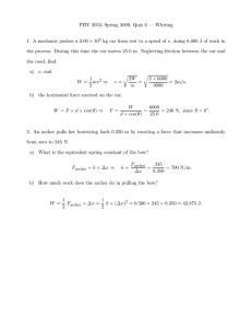 PHY 2053, Spring 2009, Quiz 6 — Whiting