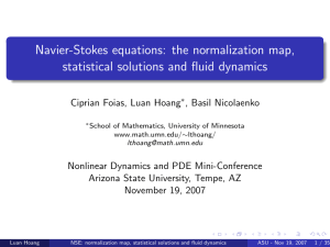 Navier-Stokes equations: the normalization map, statistical solutions and fluid dynamics