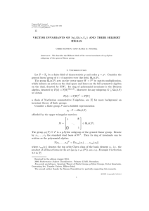 11 VECTOR INVARIANTS OF Syl (GL(n, F )) AND THEIR HILBERT