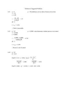 Solutions to Suggested Problems 6.21 n = 6