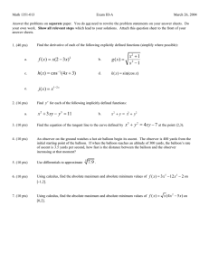 Math 1351-013 Exam III-A March 26, 2004 separate