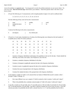 Math 3342-001 Exam I July 14, 2004 separate