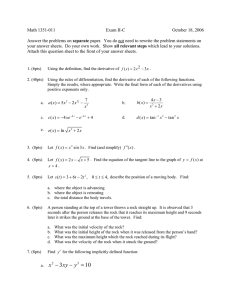 Math 1351-011 Exam II-C October 18, 2006 separate