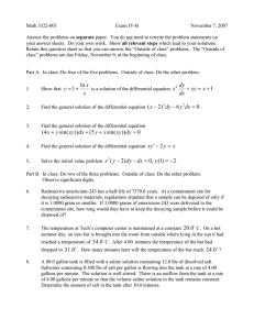 Math 3322-001 Exam IV-B November 7, 2007 separate