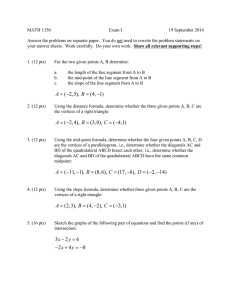 MATH 1350 Exam I 19 September 2014