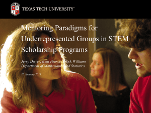 Mentoring Paradigms for Underrepresented Groups in STEM Scholarship Programs