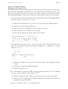 Page 1 Exam # 3 Sample Review Sections 5.1-5.5, and 7.1-7.4