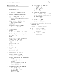Page 1 (b) points (0, 100) and (3000, 175) m