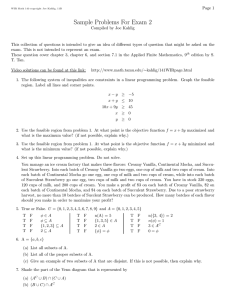 Sample Problems For Exam 2