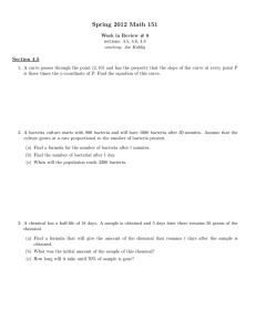 Spring 2012 Math 151 Section 4.5