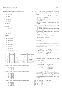 Page 1 Solutions to Sample Problems for Exam 3