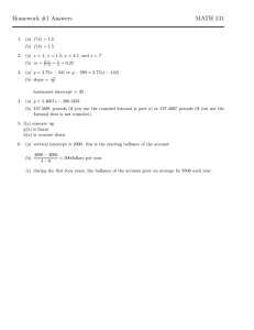 Homework #1 Answers MATH 131