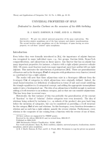 UNIVERSAL PROPERTIES OF SPAN R. J. MACG. DAWSON, R. PAR´