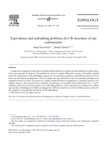 Equivalence and embedding problems for CR-structures of any codimension Sung-Yeon Kim