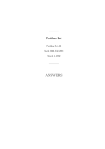 ANSWERS Problem Set Problem Set #1 Math 5322, Fall 2001
