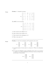 Problem 1. Consider the matrix   −12