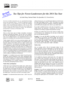 Tax Tips for Forest Landowners for the 2014 Tax Year