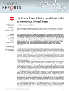 Decline of forest interior conditions in the conterminous United States