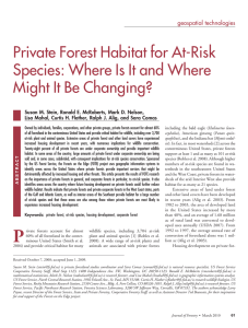 Private Forest Habitat for At-Risk Species: Where Is It and Where