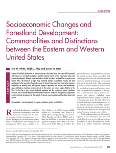 Socioeconomic Changes and Forestland Development: Commonalities and Distinctions between the Eastern and Western