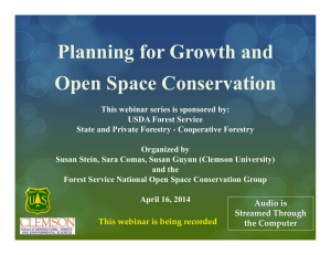 Planning for Growth and Open Space Conservation