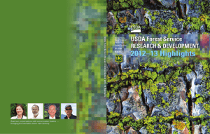 2012–13 Highlights USDA Forest Service RESEARCH &amp; DEVELOPMENT