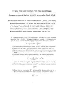 STUDY WEEK EXERCISES FOR COURSE MA3431