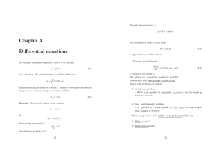 Chapter 4 Differential equations