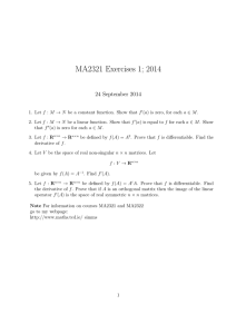MA2321 Exercises 1; 2014 24 September 2014