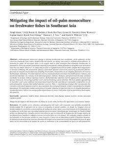 Mitigating the impact of oil-palm monoculture Contributed Paper