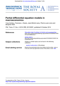Partial differential equation models in macroeconomics