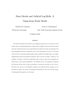 Stare Decisis and Judicial Log-Rolls: A Gains-from-Trade Model