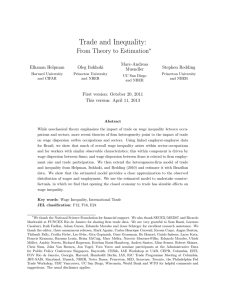 Trade and Inequality: From Theory to Estimation ∗ Marc-Andreas