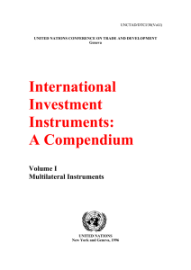 International Investment Instruments: A Compendium