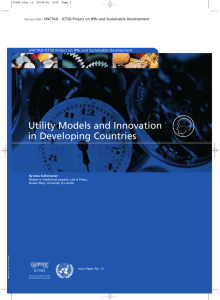 Utility Models and Innovation in Developing Countries ICTSD