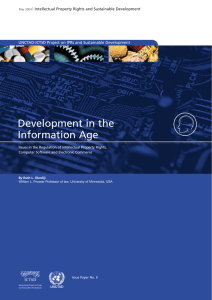 Development in the Information Age ICTSD UNCTAD-ICTSD Project on IPRs and Sustainable Development