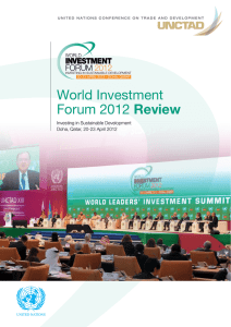 World Investment Forum 2012 Review INVESTMENT