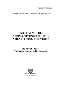 IMPROVING THE COMPETITIVENESS OF SMEs IN DEVELOPING COUNTRIES