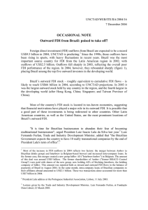 OCCASIONAL NOTE Outward FDI from Brazil: poised to take off?