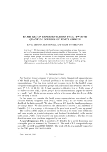 BRAID GROUP REPRESENTATIONS FROM TWISTED QUANTUM DOUBLES OF FINITE GROUPS