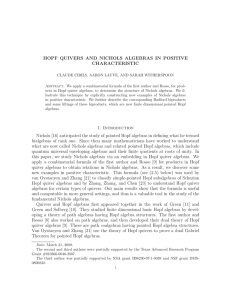 HOPF QUIVERS AND NICHOLS ALGEBRAS IN POSITIVE CHARACTERISTIC