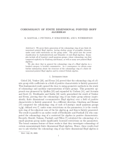 COHOMOLOGY OF FINITE DIMENSIONAL POINTED HOPF ALGEBRAS