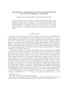 HOCHSCHILD COHOMOLOGY OF GROUP EXTENSIONS OF QUANTUM SYMMETRIC ALGEBRAS