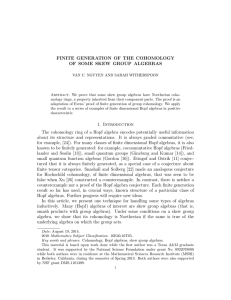 FINITE GENERATION OF THE COHOMOLOGY OF SOME SKEW GROUP ALGEBRAS