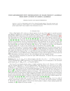 POINCAR ´ E-BIRKHOFF-WITT DEFORMATIONS OF SMASH PRODUCT ALGEBRAS